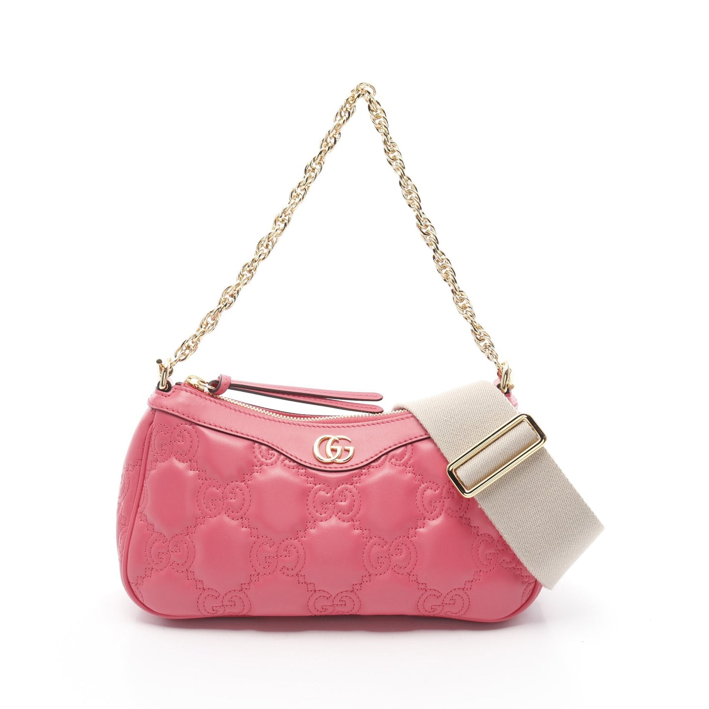 Luxury Gucci Trending 2025 GG Matelasse Chain handbag Leather Pink 2WAY