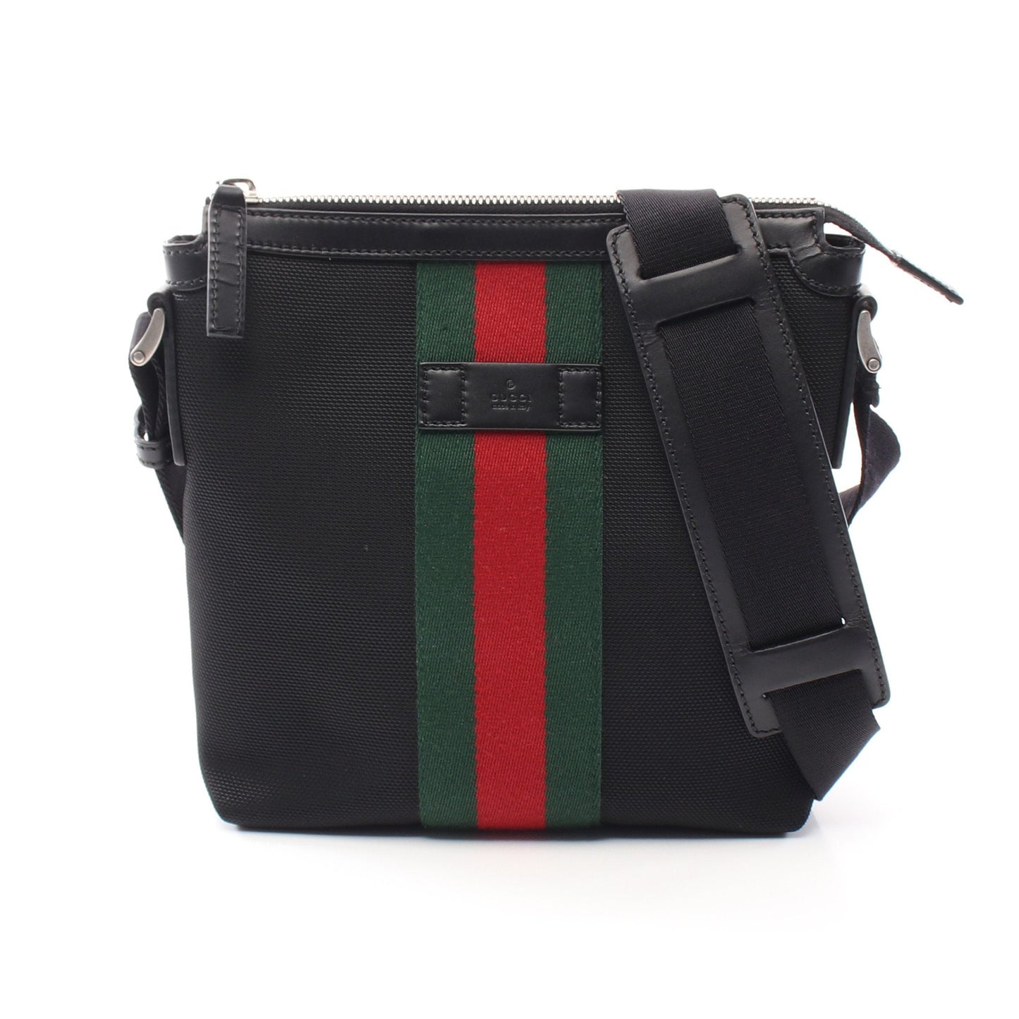 Luxury Gucci Trending 2025 Sherry line Shoulder bag Nylon canvas Black Green Red