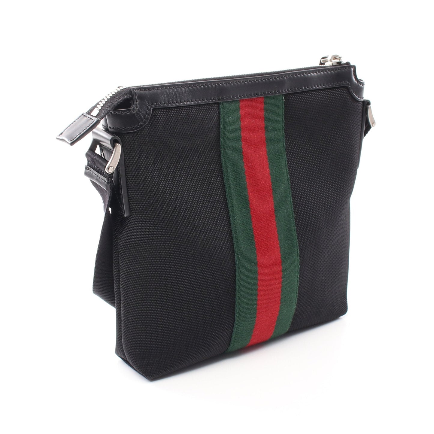 Luxury Gucci Trending 2025 Sherry line Shoulder bag Nylon canvas Black Green Red