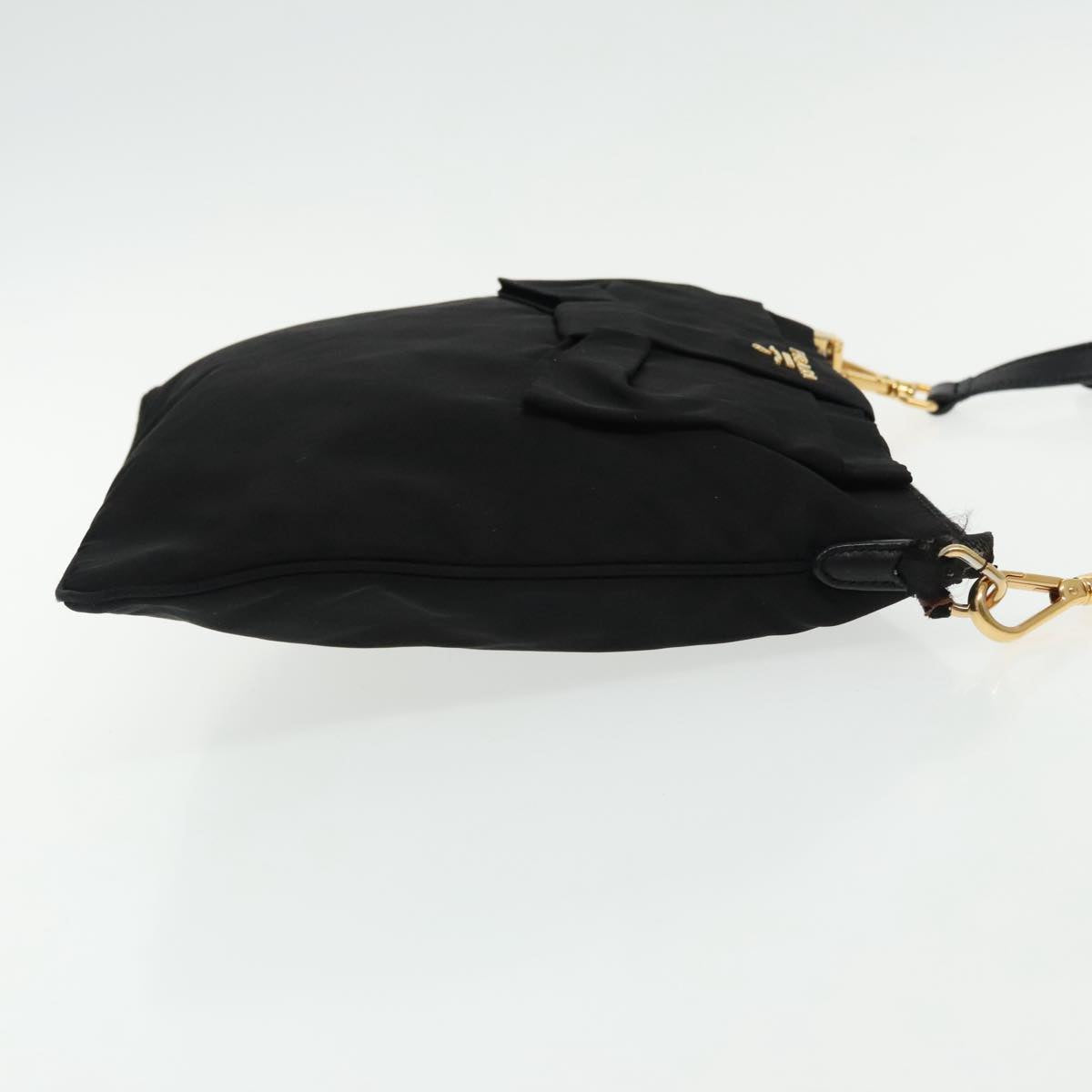 Luxury Prada Shoulder Bag Nylon Black Gold  95494