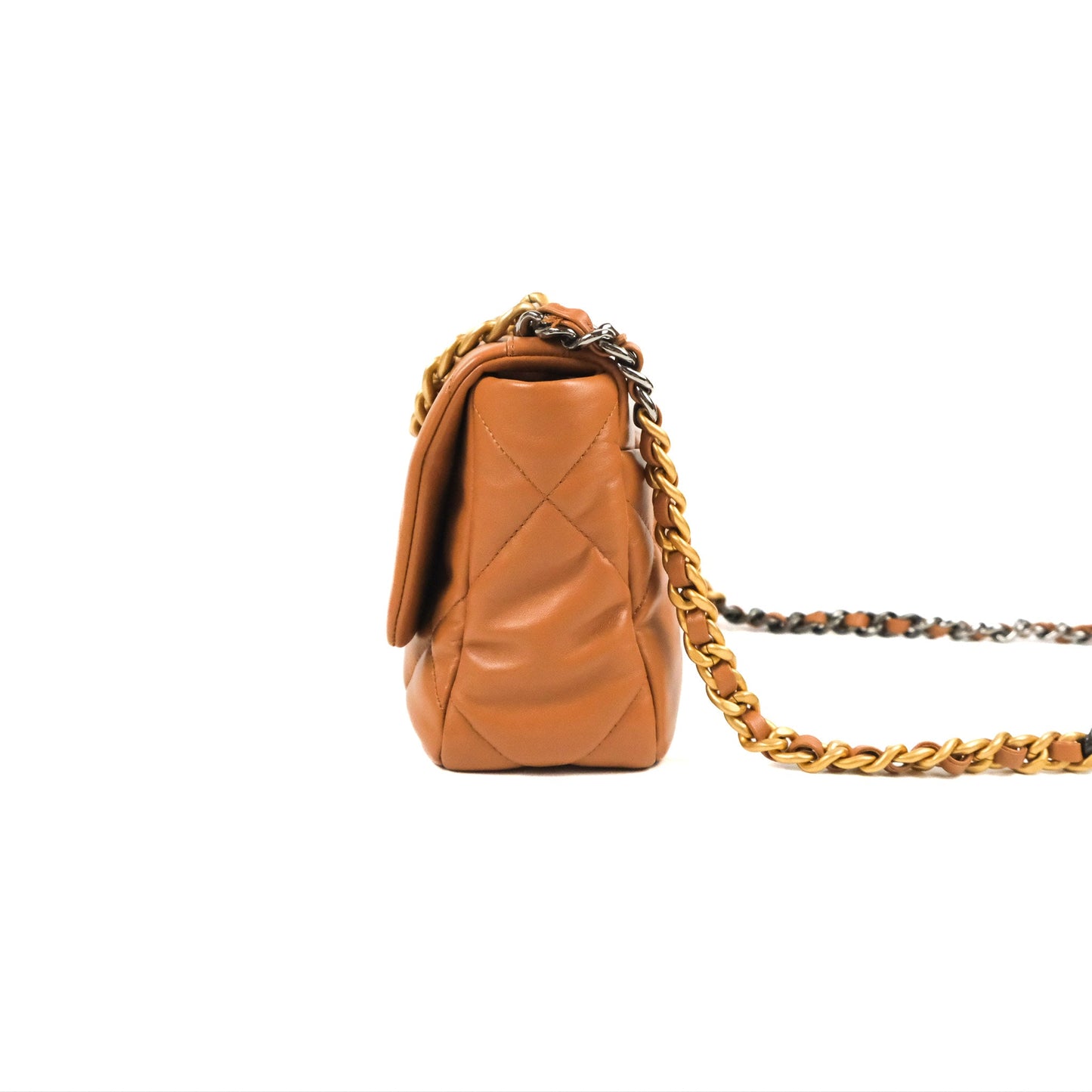 Chanel 19 Small Caramel Brown Mixed Hardware 21A