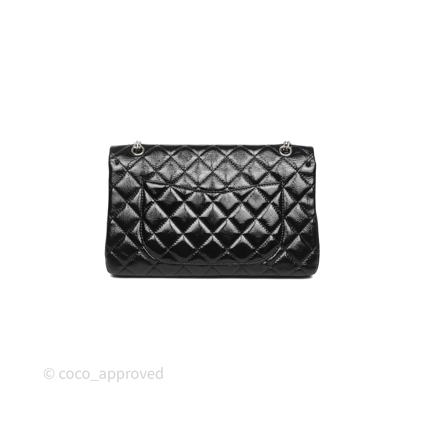 Chanel 2.55 Reissue Glazed Calfskin So Black 227 Silver Hardware