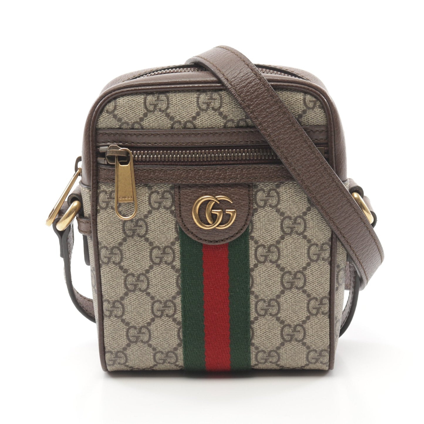 Luxury Gucci Trending 2025 Ophidia GG Supreme Shoulder bag PVC Leather Beige Dark brown