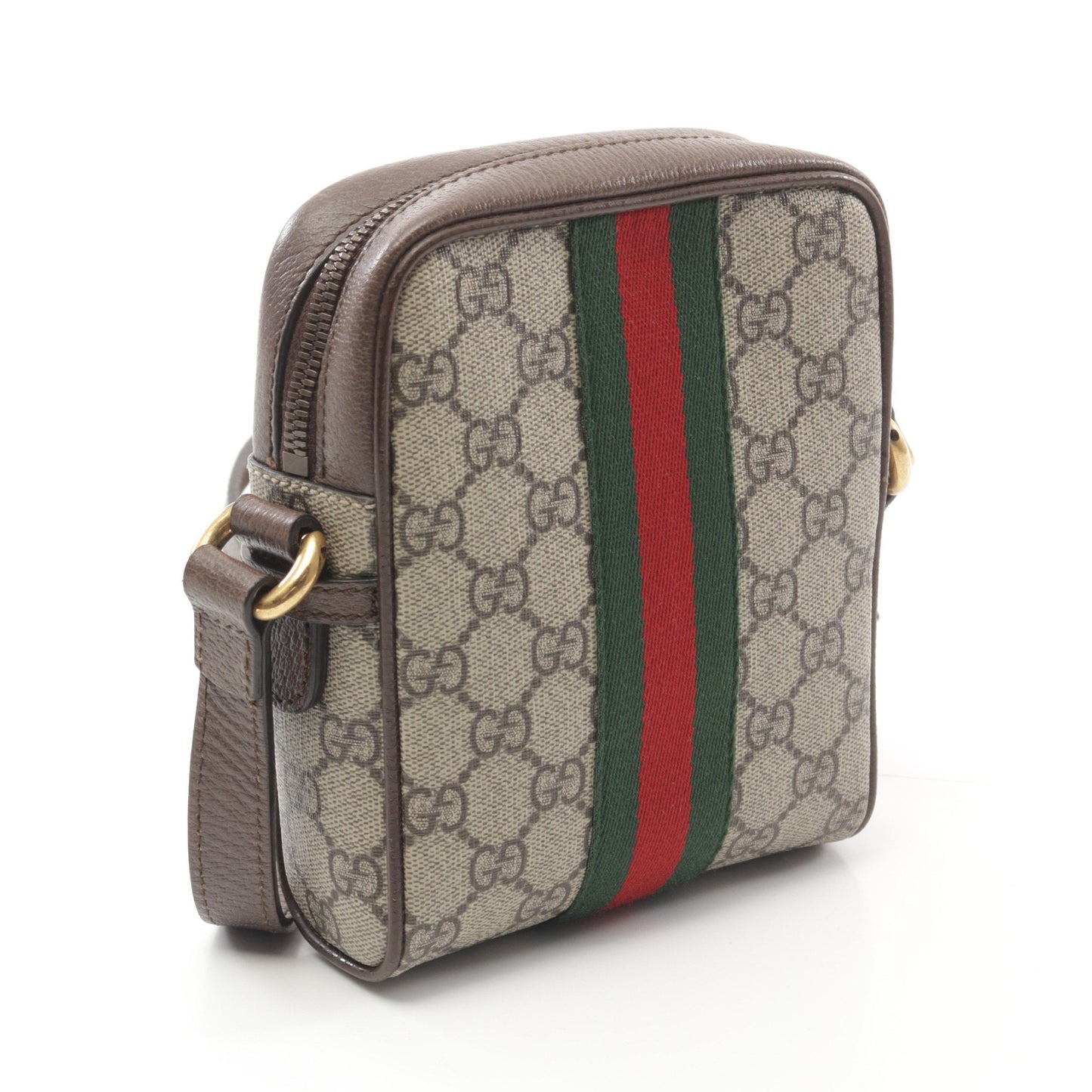 Luxury Gucci Trending 2025 Ophidia GG Supreme Shoulder bag PVC Leather Beige Dark brown