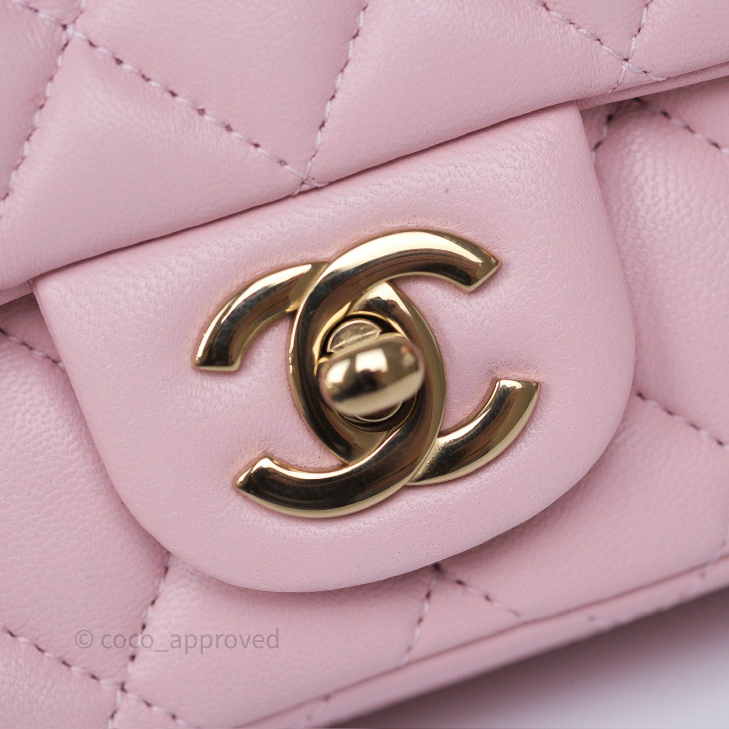 Chanel Quilted Extra Mini Rectangular Flap Pink Lambskin Gold Hardware