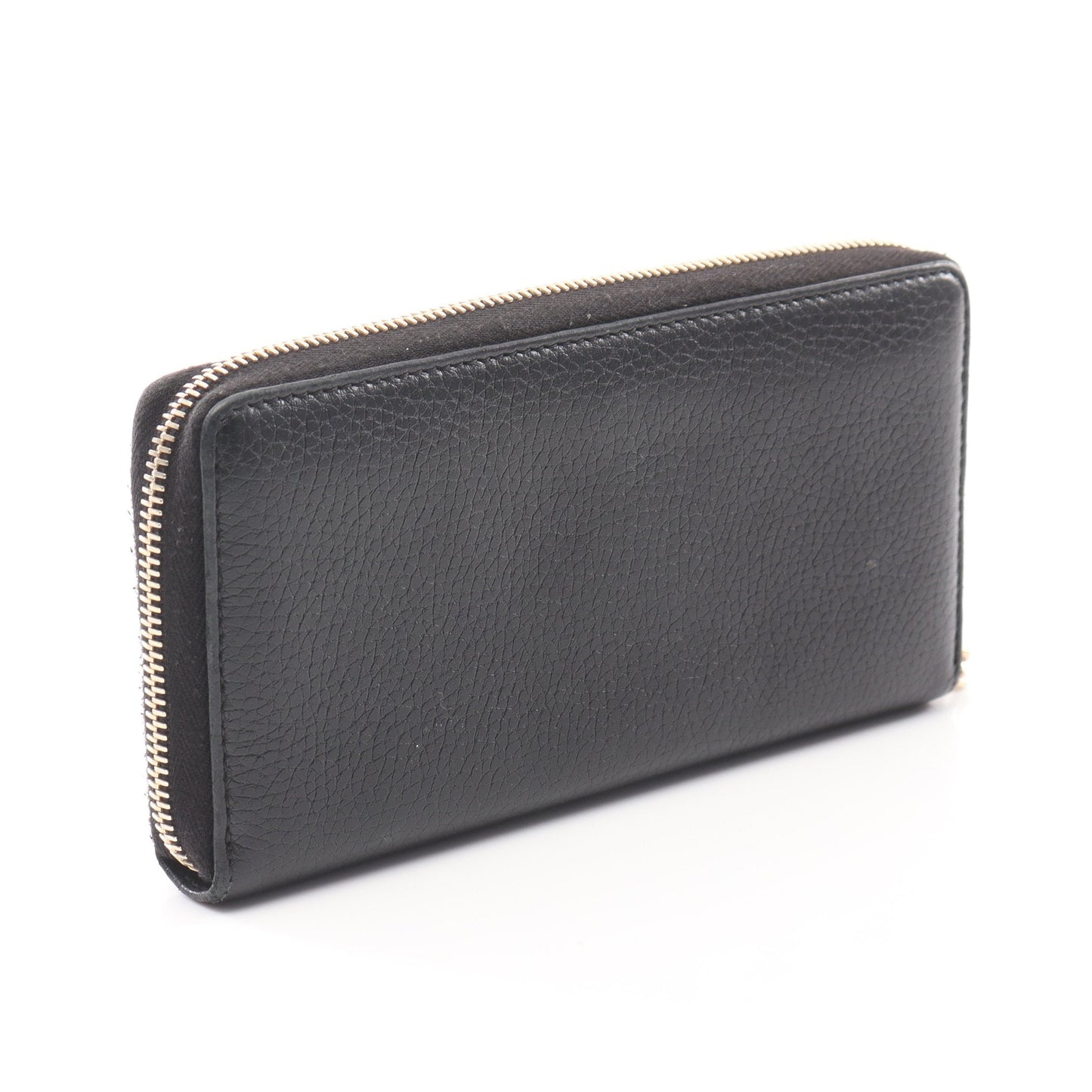 Luxury Gucci Trending 2025 Soho Interlocking G Round zipper long wallet Leather Black