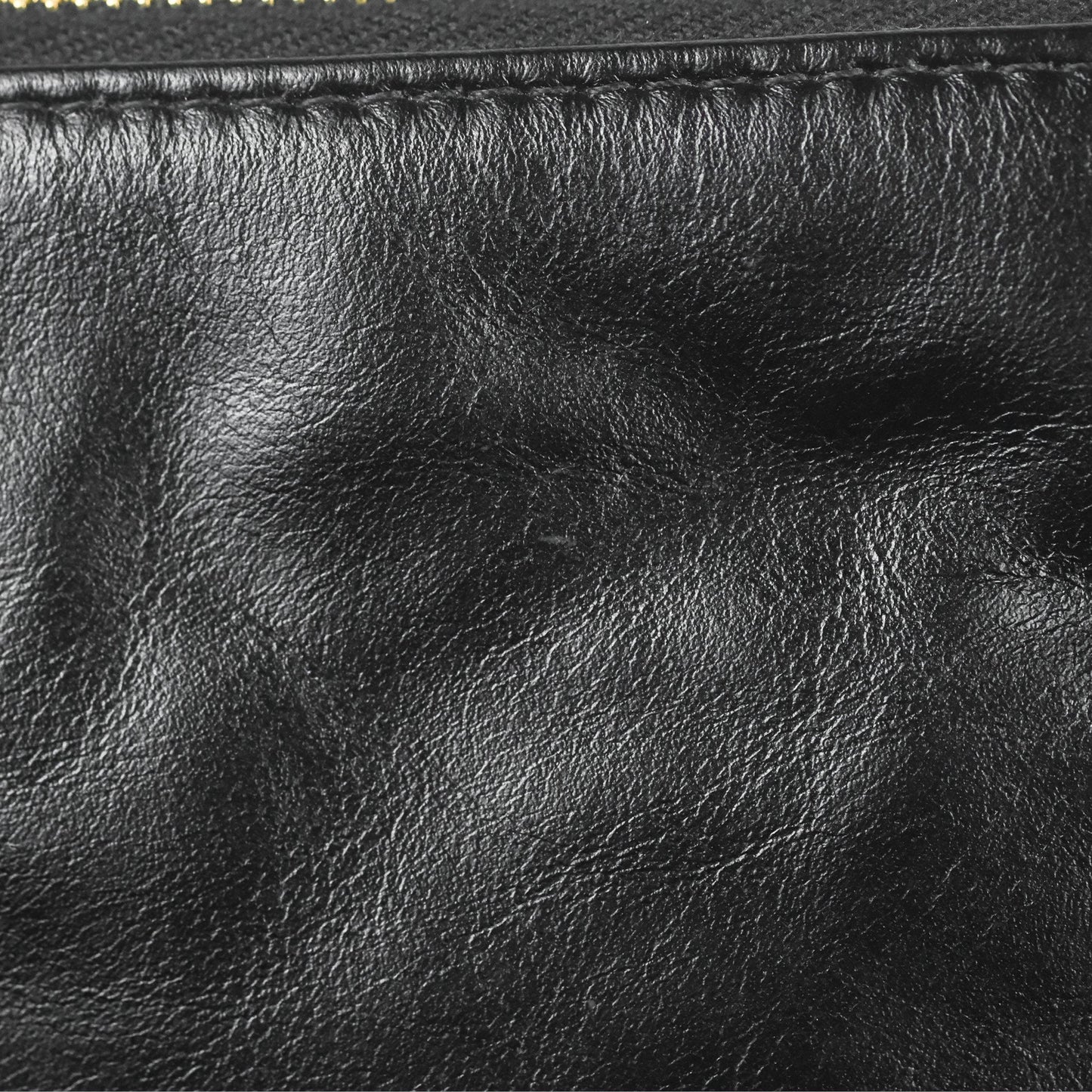Chanel 22 Medium Black Shiny Calfskin Aged Gold Hardware