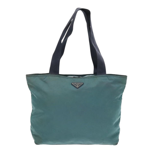 Luxury Prada Tote Bag Nylon Blue Silver  95554