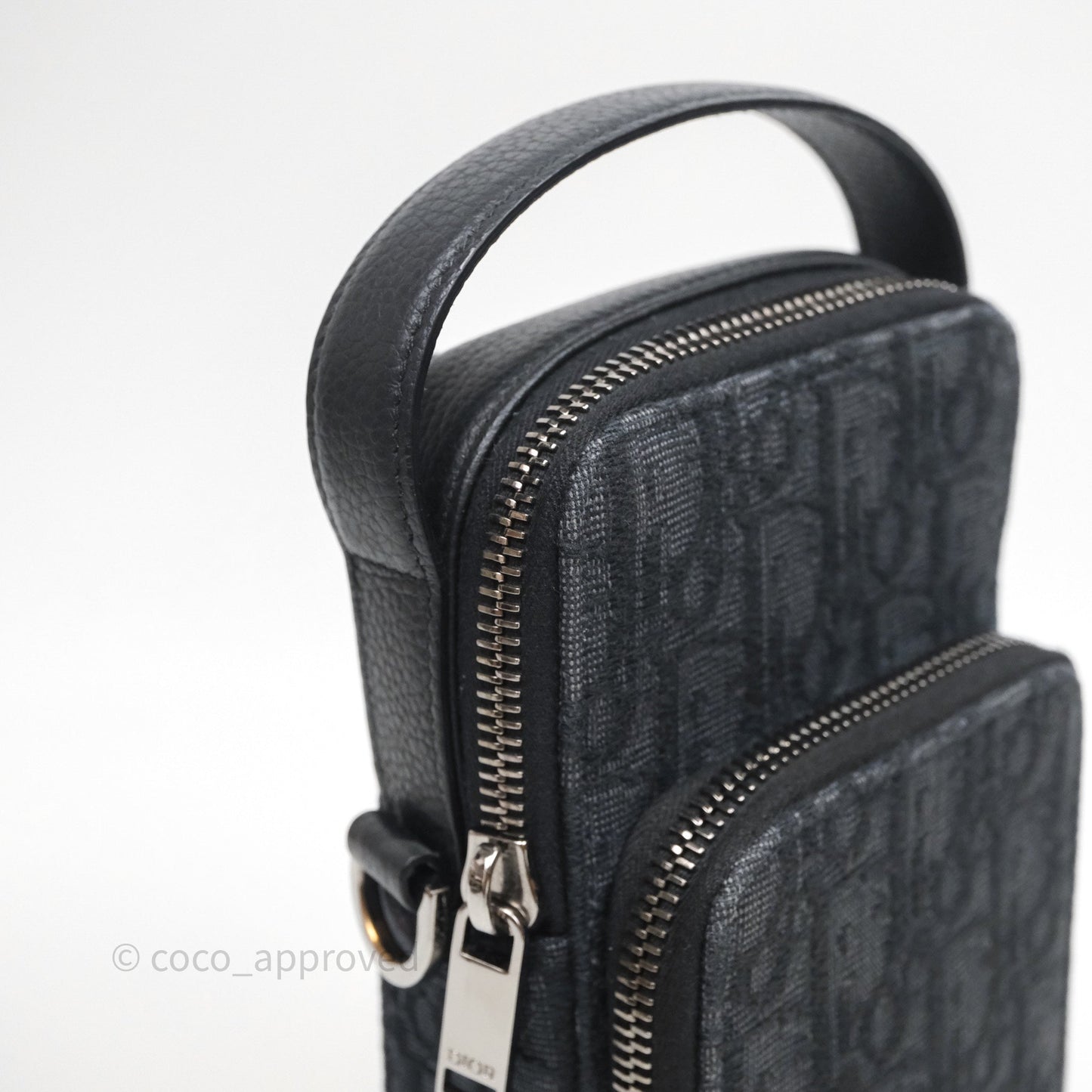 Christian Dior Men's Crossbody Bag Black Oblique Canvas