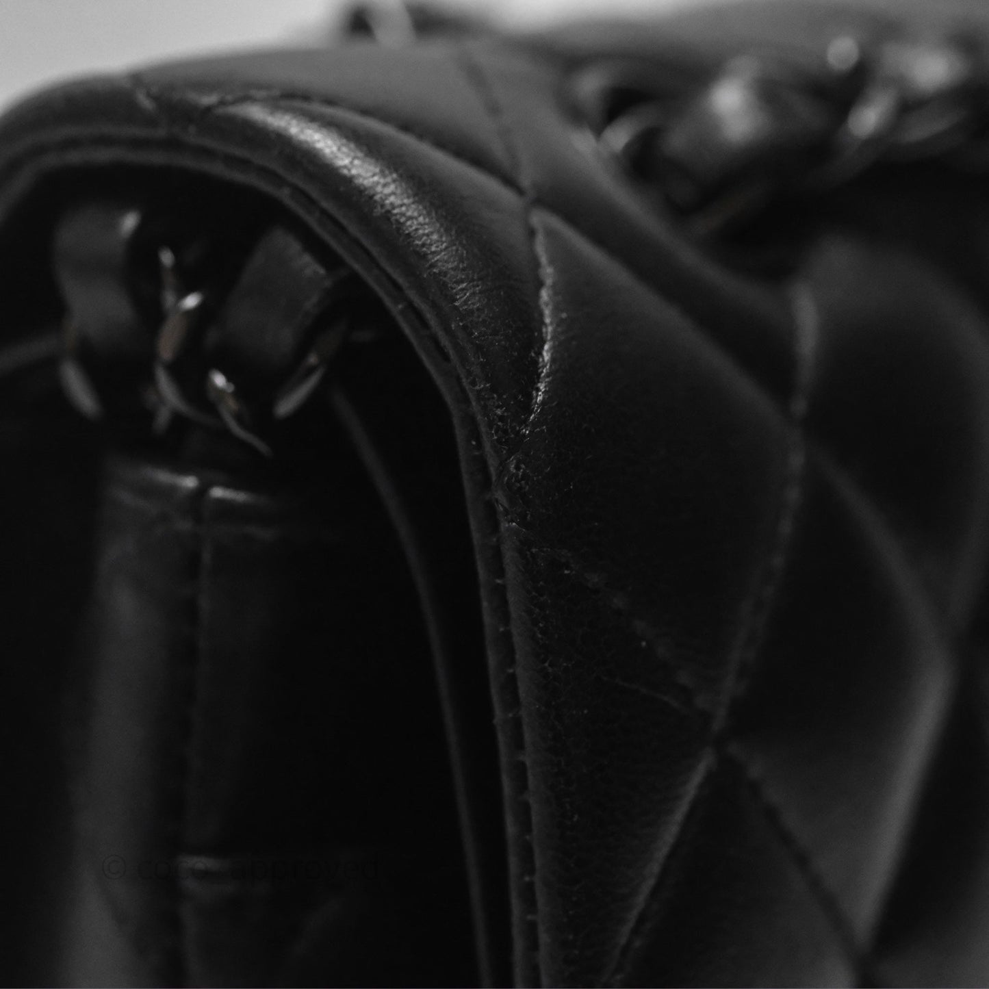 Chanel Classic Quilted M/L Medium Double Flap So Black Lambskin