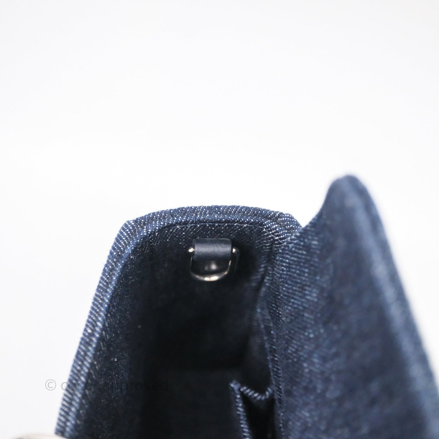 Christian Dior Medium Lady D-Joy Denim Eyelet Silver Hardware