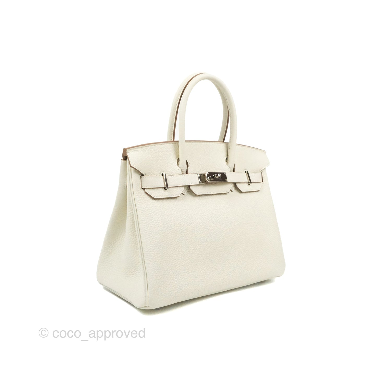 Hermès Retourne Birkin 30 Mushroom Togo Palladium Hardware