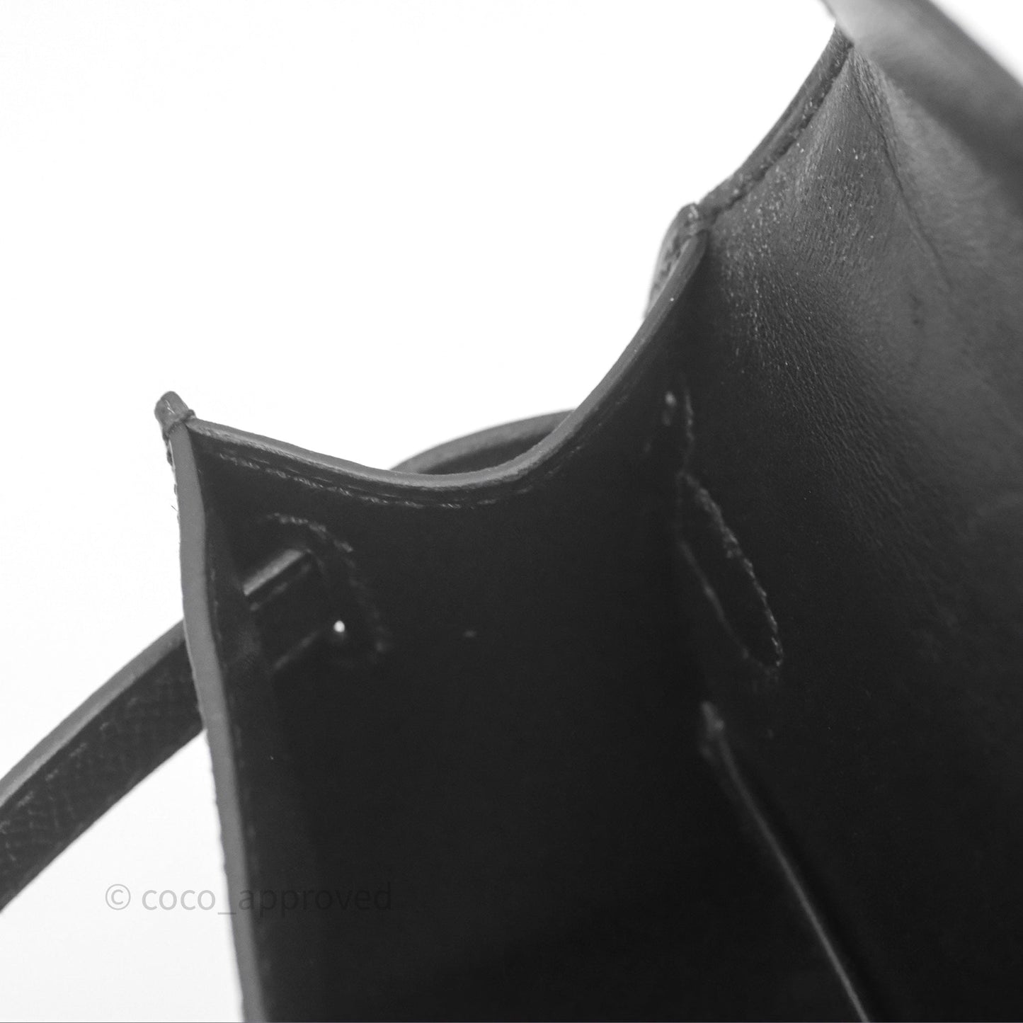 Hermès Mini Kelly II Noir 89 Epsom Gold Hardware