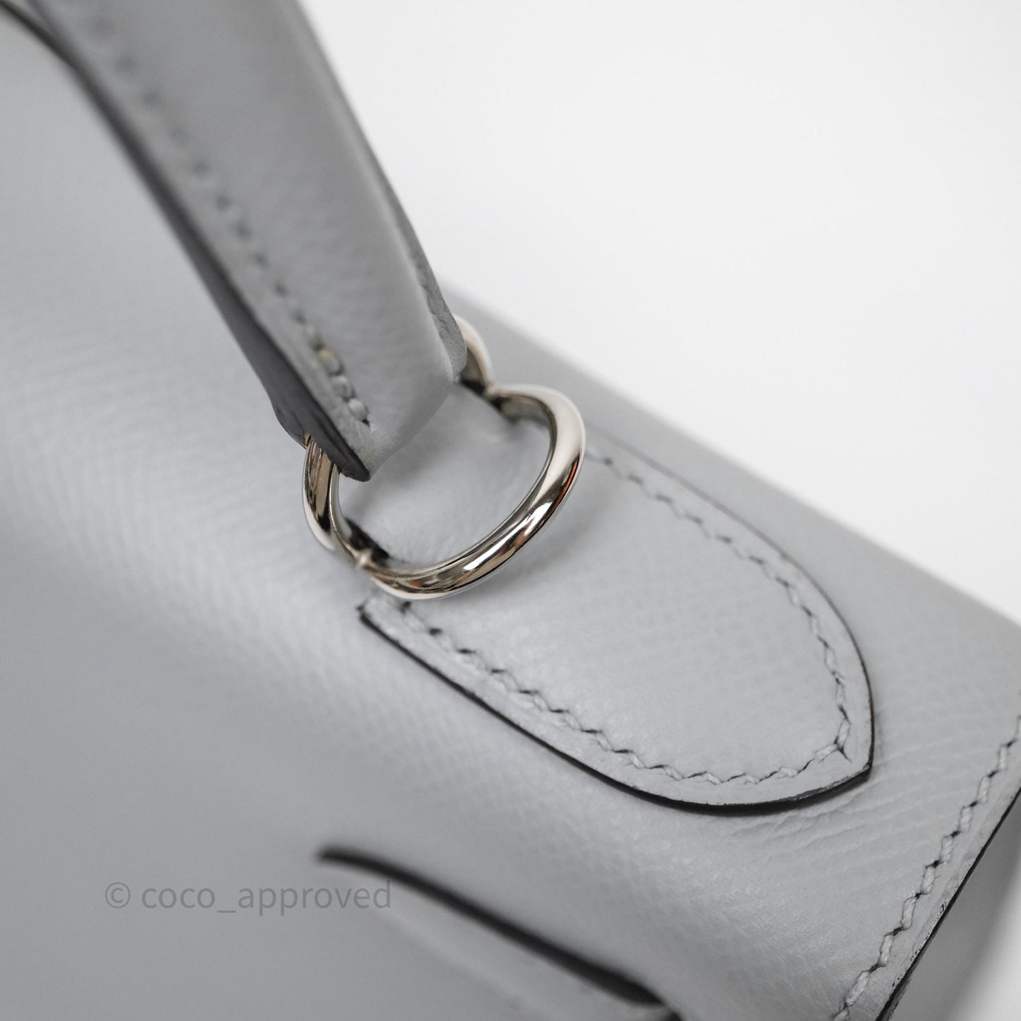 Hermès Kelly 28 Bleu Glacier 8U Epsom Palladium Hardware