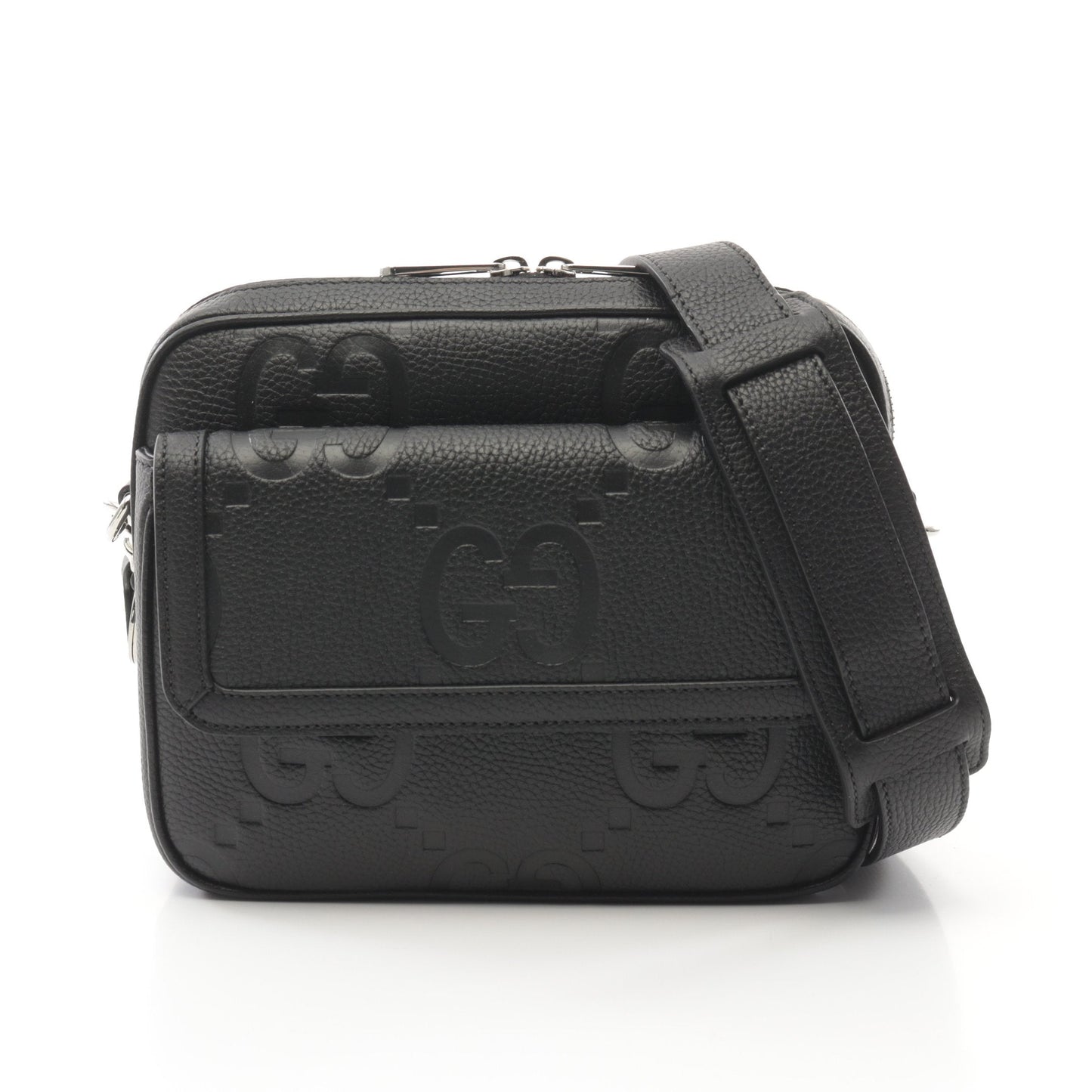 Luxury Gucci Trending 2025 Jumbo GG Small Crossbody bag Shoulder bag Leather Black