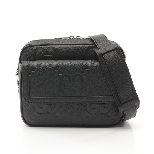 Luxury Gucci Trending 2025 Jumbo GG Small Crossbody bag Shoulder bag Leather Black