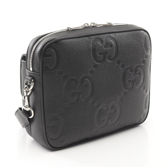 Luxury Gucci Trending 2025 Jumbo GG Small Crossbody bag Shoulder bag Leather Black