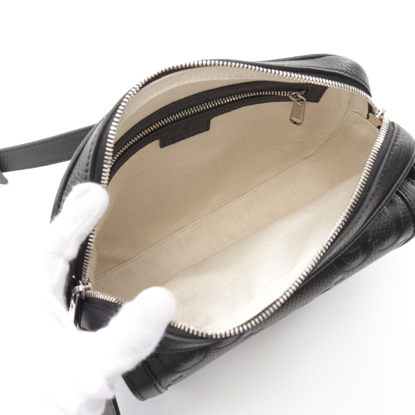 Luxury Gucci Trending 2025 Jumbo GG Small Crossbody bag Shoulder bag Leather Black