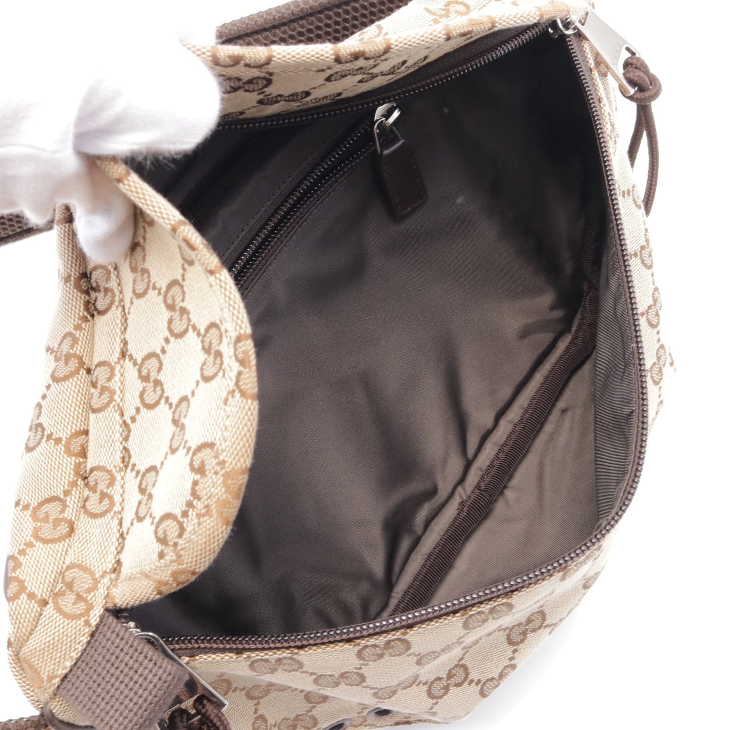 Luxury Gucci Trending 2025 GG canvas Small Belt bag Waist bag Body bag Canvas Beige Brown