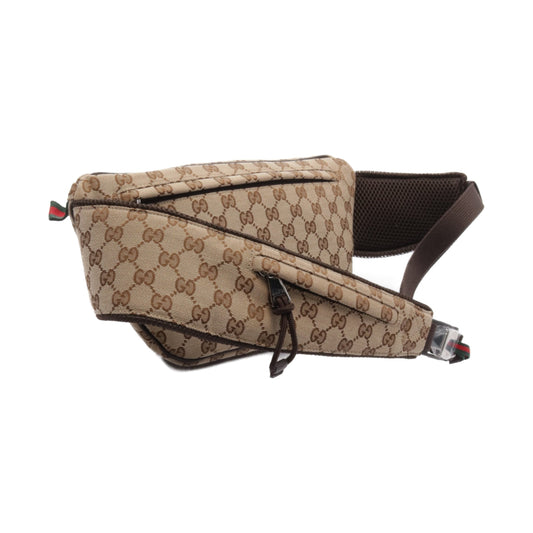 Luxury Gucci Trending 2025 GG canvas Small Belt bag Waist bag Body bag Canvas Beige Brown