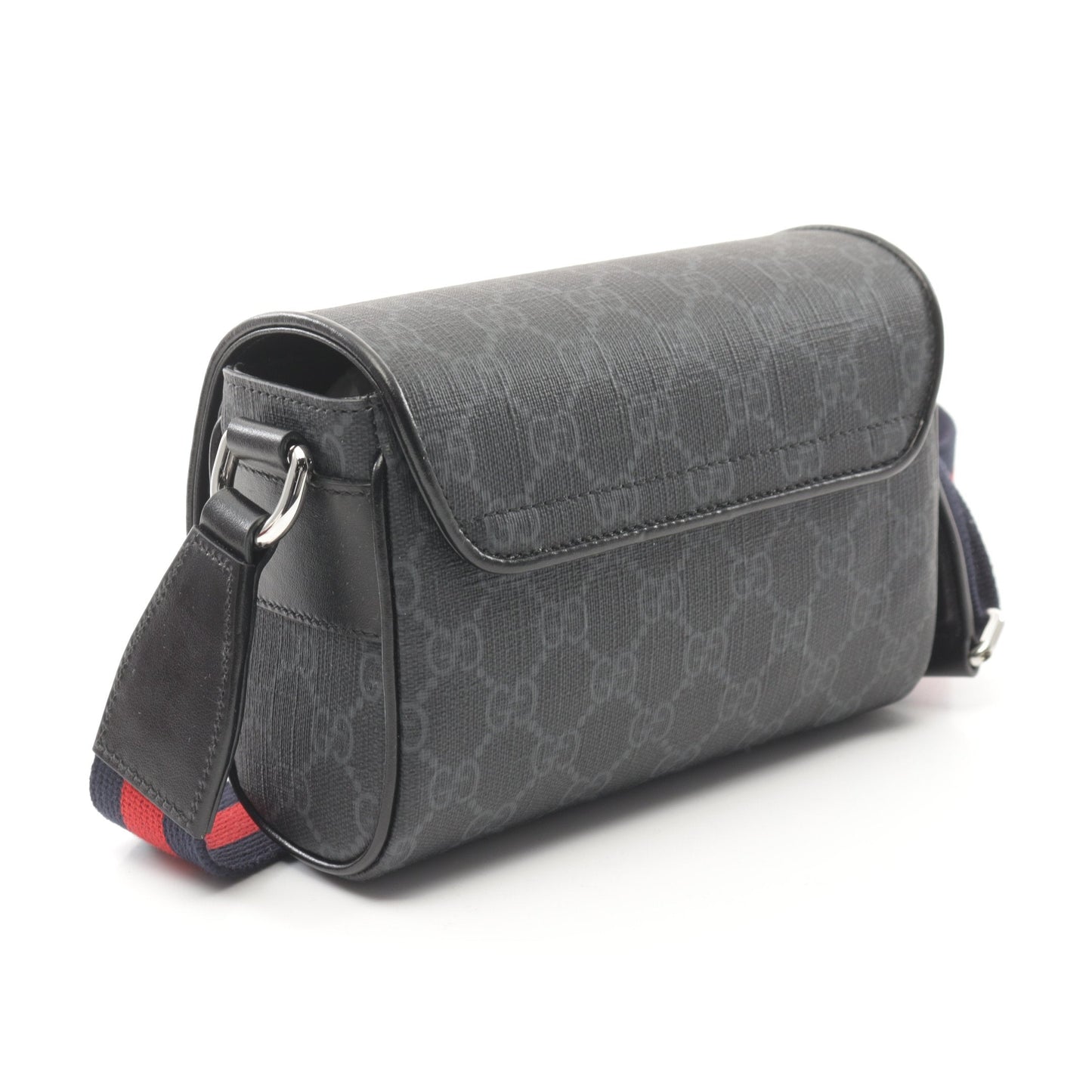 Luxury Gucci Trending 2025 GG Supreme Super mini bag Shoulder bag PVC Leather Dark gray Black