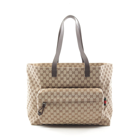 Luxury Gucci Trending 2025 GG canvas Large Shoulder bag Tote bag Canvas Leather Beige Dark brown