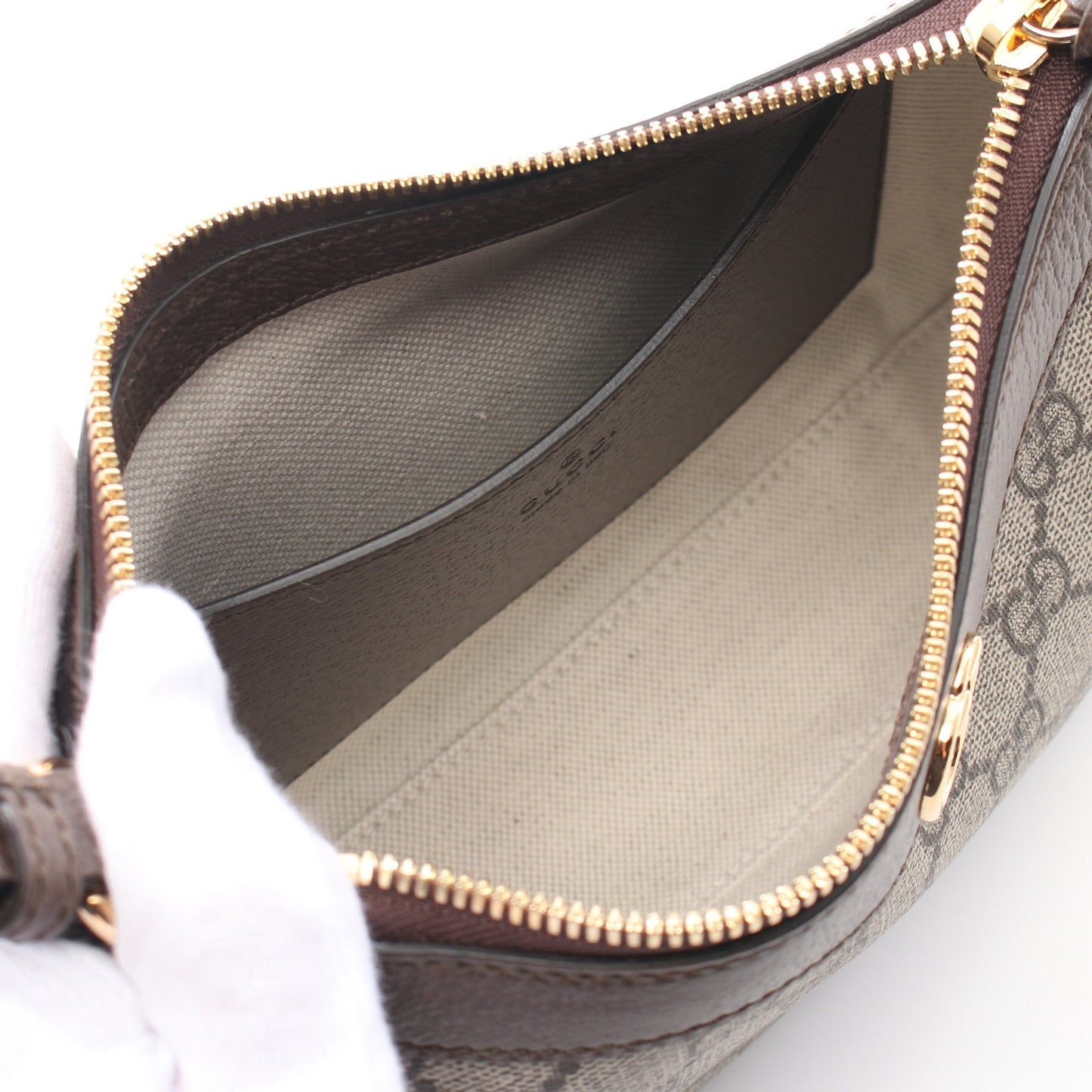 Luxury Gucci Trending 2025 Ophidia Small GG Supreme One shoulder bag PVC Leather Beige Dark brown