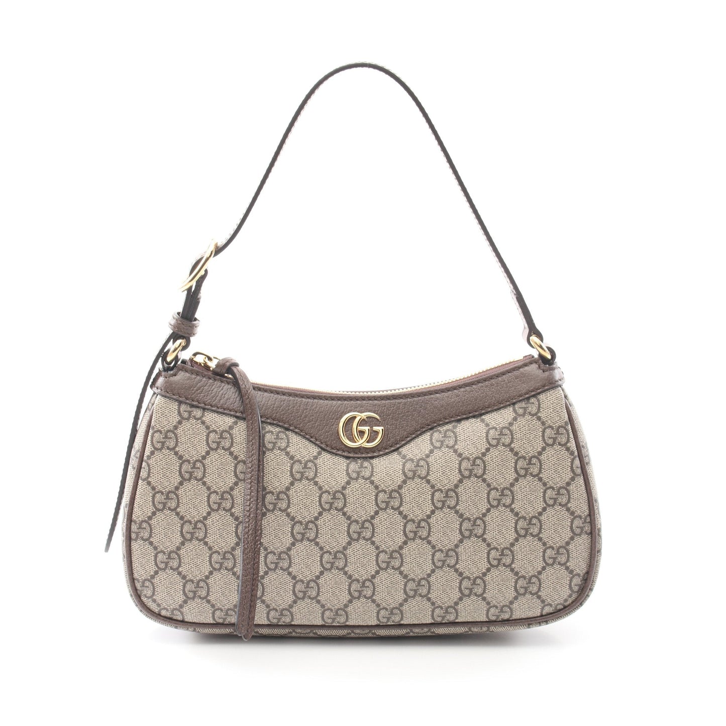 Luxury Gucci Trending 2025 Ophidia Small GG Supreme One shoulder bag PVC Leather Beige Dark brown