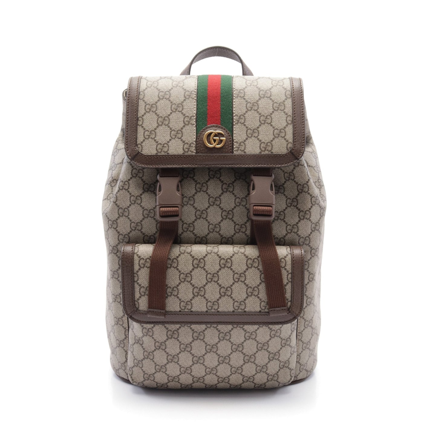 Luxury Gucci Trending 2025 Ophidia GG Supreme Backpack Rucksack PVC Beige Multicolor
