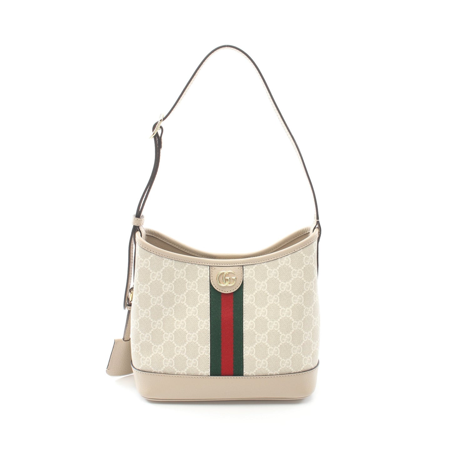 Luxury Gucci Trending 2025 Ophidia GG Supreme Small One shoulder bag PVC Leather Light beige Gray beige