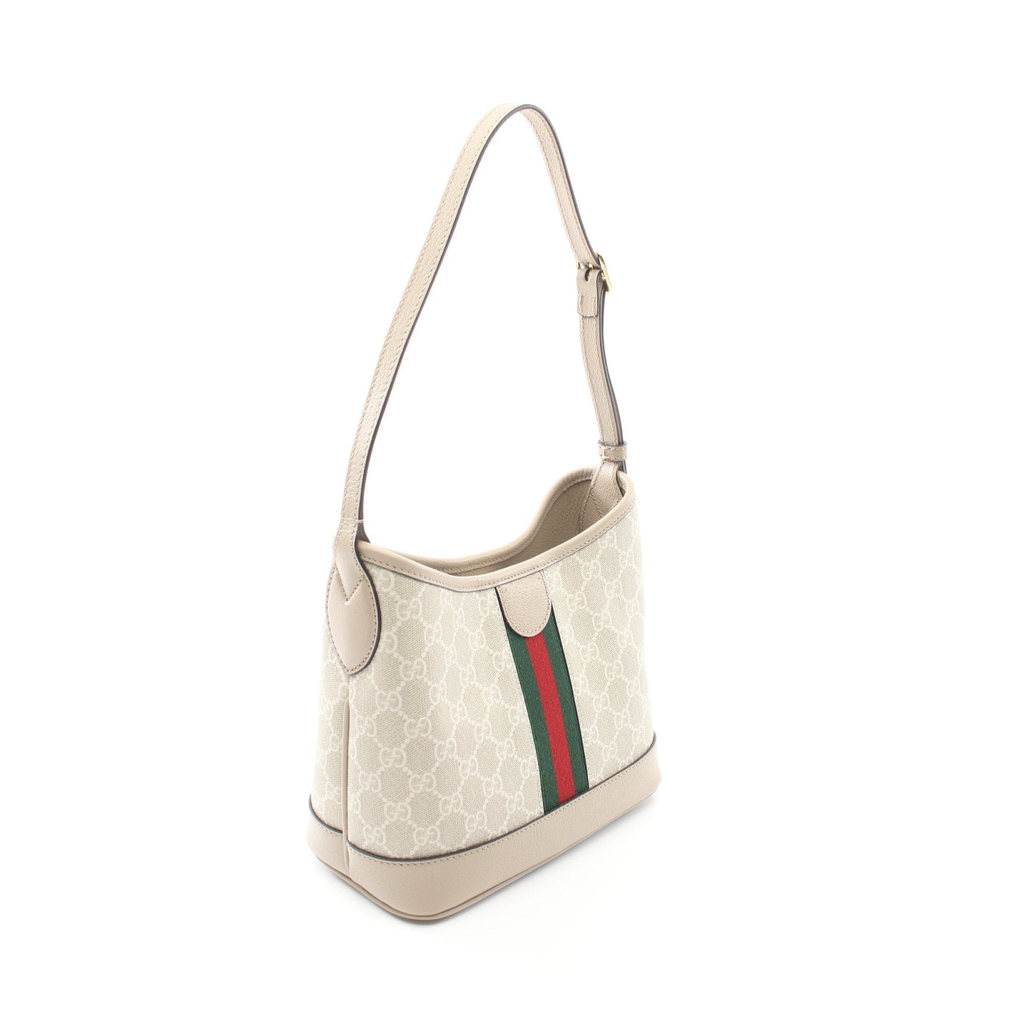 Luxury Gucci Trending 2025 Ophidia GG Supreme Small One shoulder bag PVC Leather Light beige Gray beige