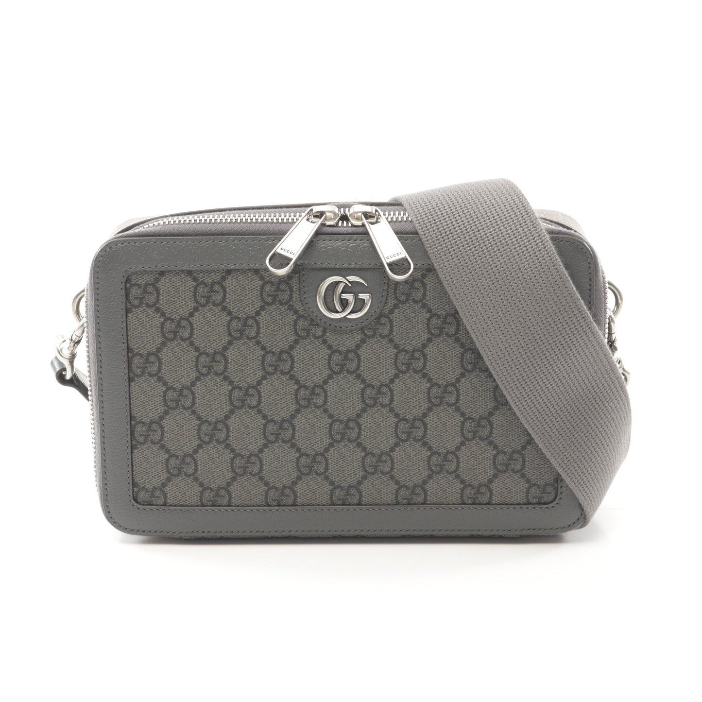 Luxury Gucci Trending 2025 Ophidia GG Supreme Shoulder bag PVC Leather Gray