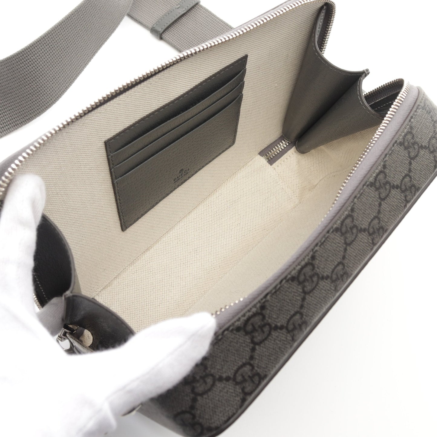 Luxury Gucci Trending 2025 Ophidia GG Supreme Shoulder bag PVC Leather Gray