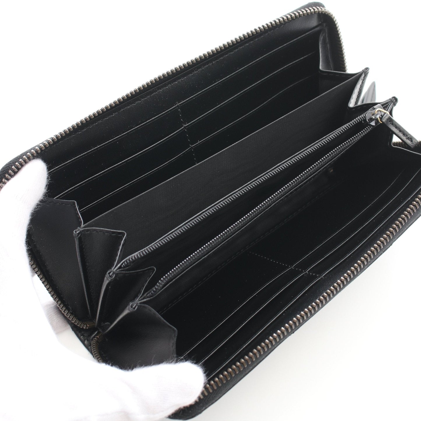 Luxury Gucci Trending 2025 GG Marmont Zip around wallet Round zipper long wallet Leather Black