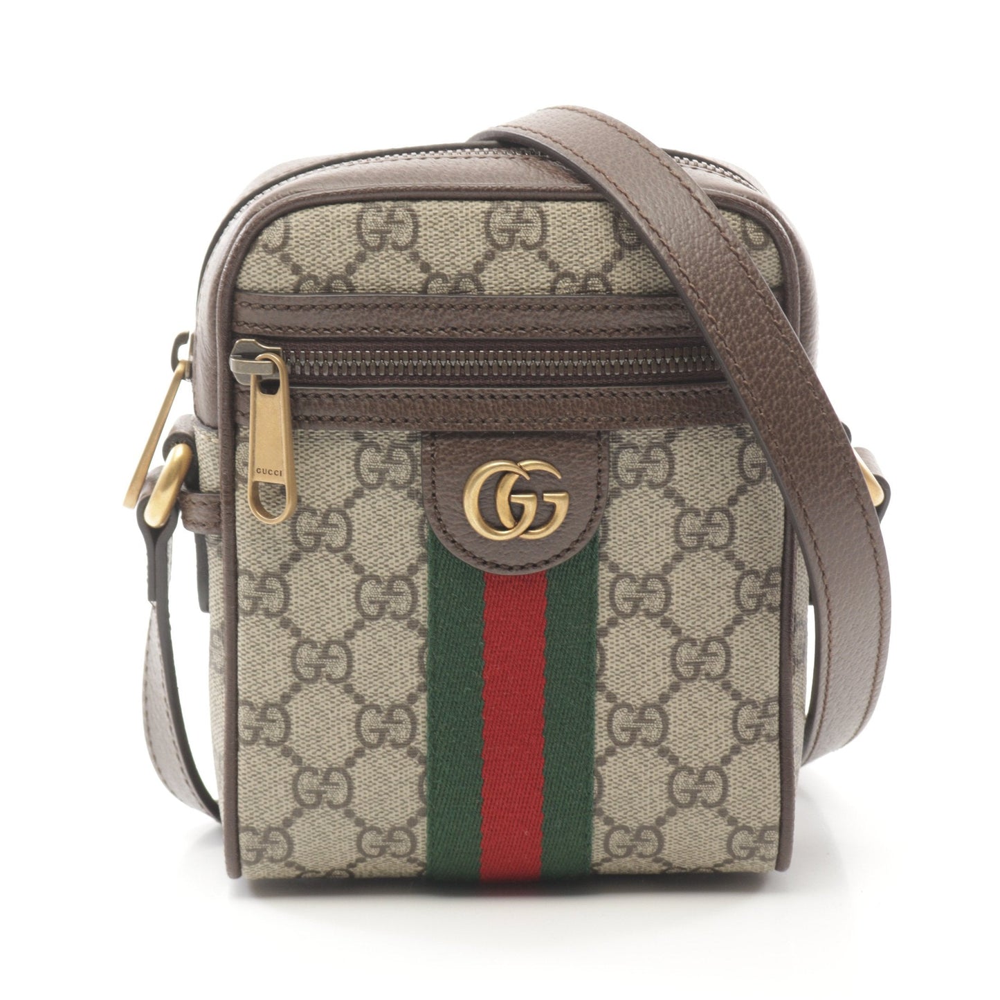 Luxury Gucci Trending 2025 Ophidia GG Supreme Shoulder bag PVC Leather Beige Dark brown Multicolor