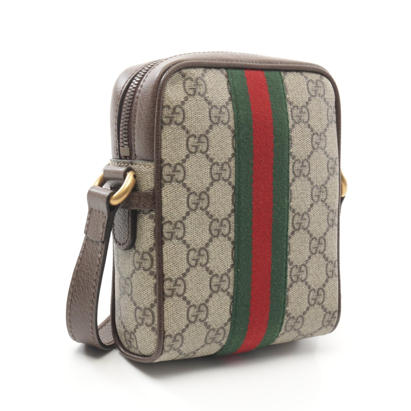 Luxury Gucci Trending 2025 Ophidia GG Supreme Shoulder bag PVC Leather Beige Dark brown Multicolor