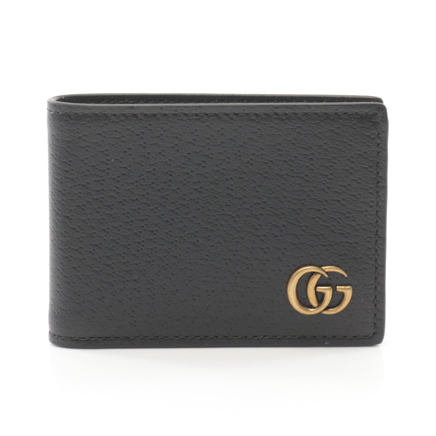 Luxury Gucci Trending 2025 GG Marmont Bi-fold wallet Leather Black