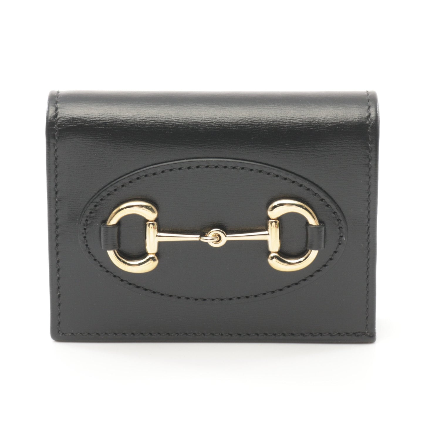 Luxury Gucci Trending 2025 Horsebit 1955 Bi-fold wallet Leather Black