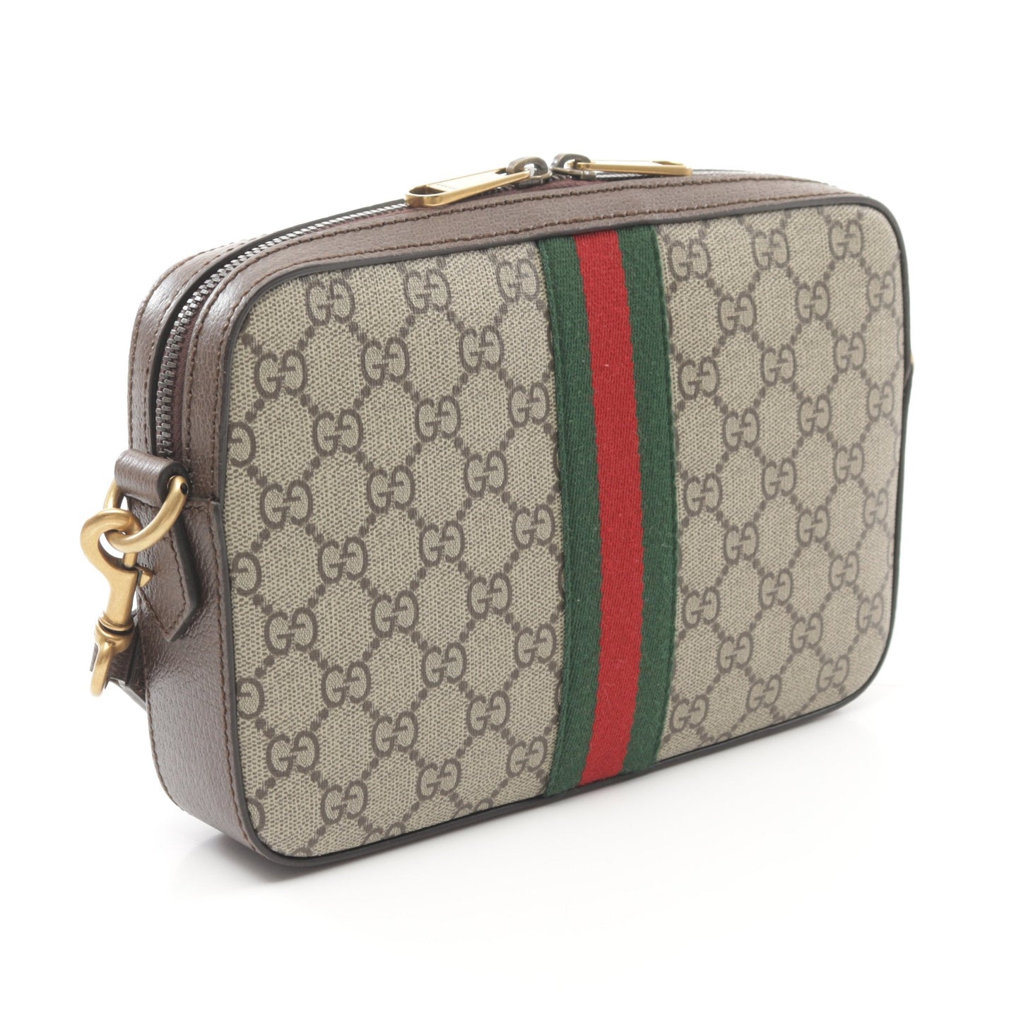 Luxury Gucci Trending 2025 GG Supreme Sherry line Shoulder bag PVC Leather Beige Dark brown Multicolor
