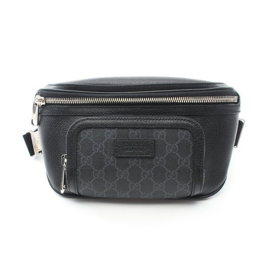 Luxury Gucci Trending 2025 GG Small Belt bag Body bag Waist bag PVC Leather Black