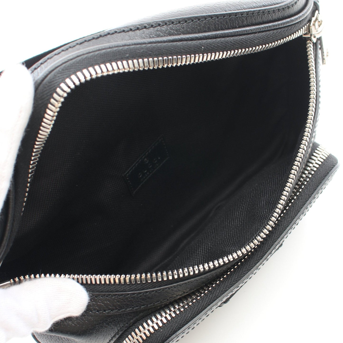 Luxury Gucci Trending 2025 GG Small Belt bag Body bag Waist bag PVC Leather Black