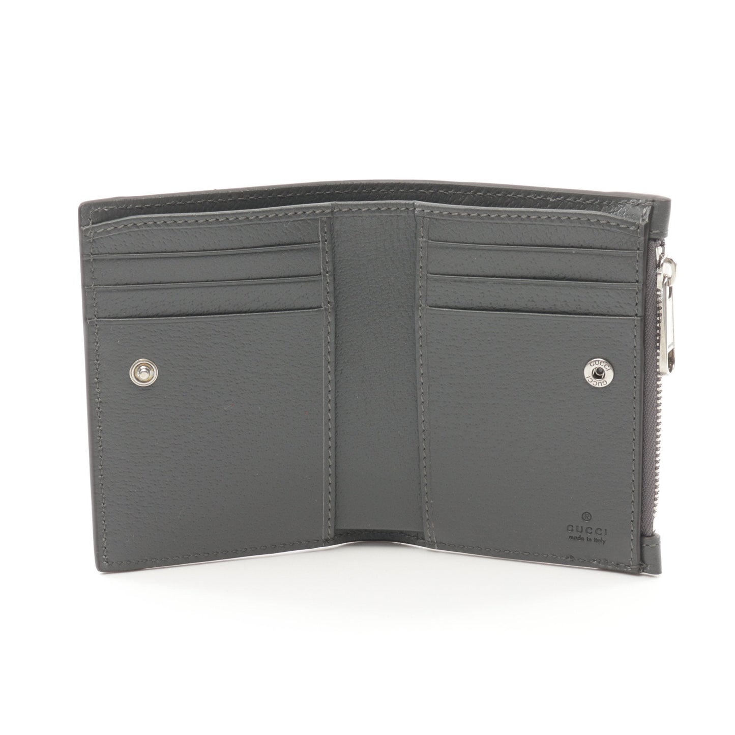 Luxury Gucci Trending 2025 Ophidia GG Supreme Long wallet Bi-fold wallet PVC Leather Gray