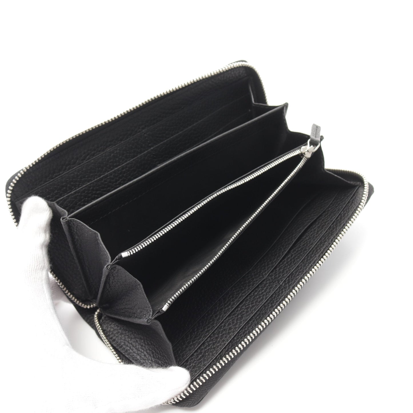 Luxury Gucci Trending 2025 Round zipper long wallet Leather Black Logo