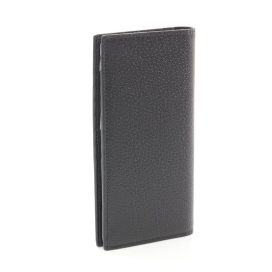 Luxury Gucci Trending 2025 Double G Bi-fold Long Wallet Leather Black