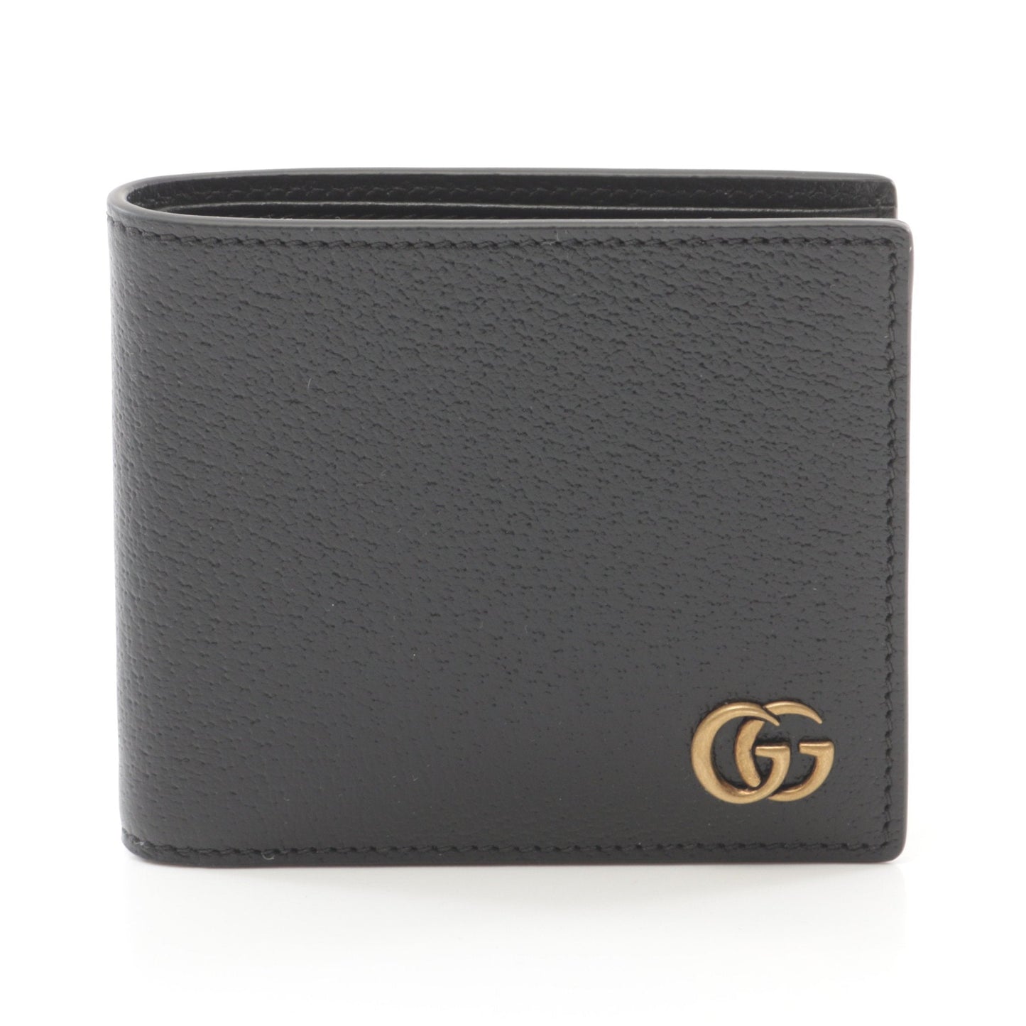 Luxury Gucci Trending 2025 GG Marmont Bi-fold wallet Leather Black