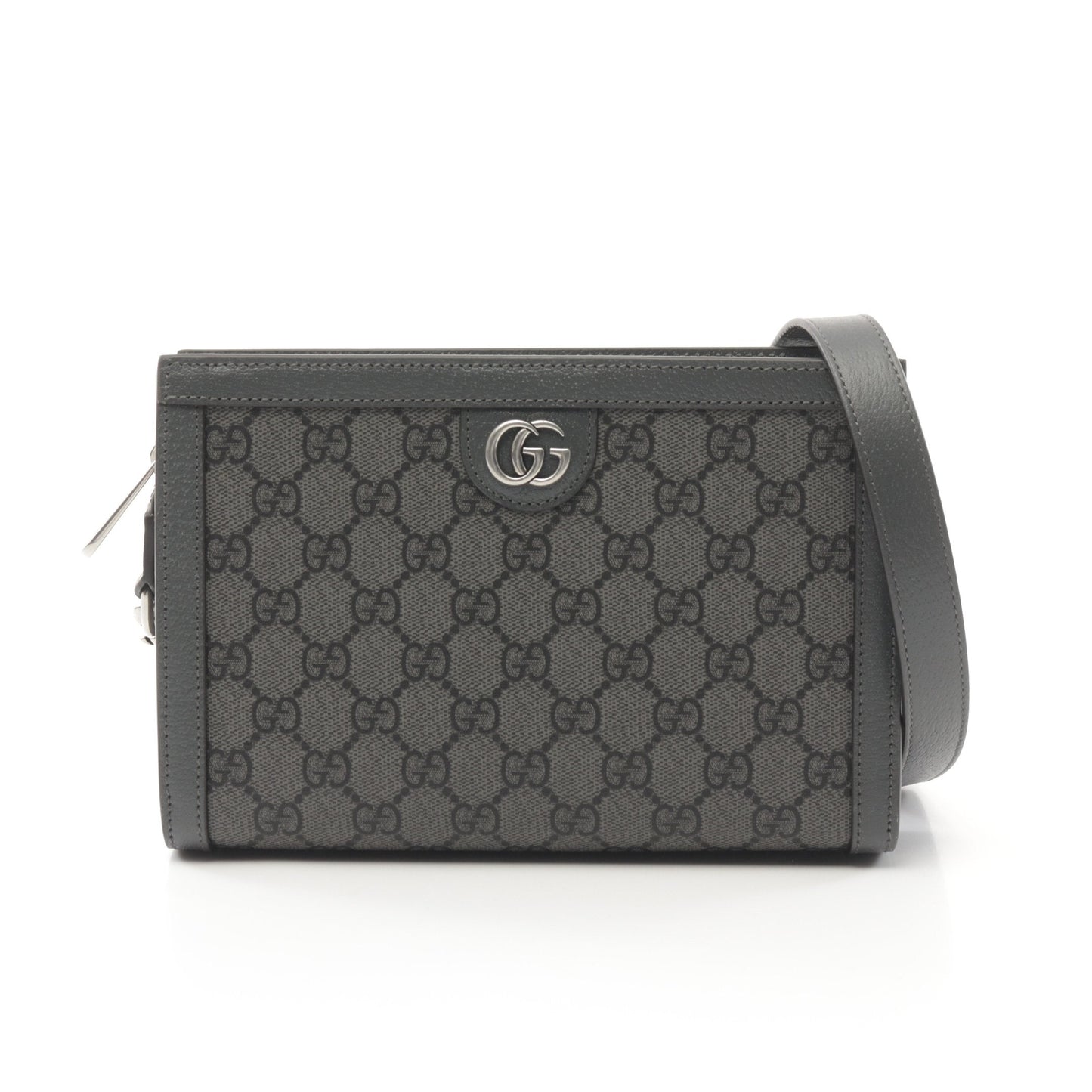 Luxury Gucci Trending 2025 Ophidia Super mini bag Shoulder bag PVC Leather Gray