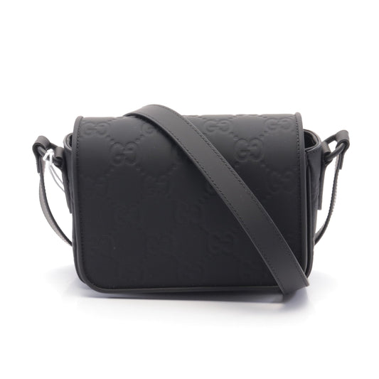 Luxury Gucci Trending 2025 GG Rubber Effect Super mini bag Shoulder bag Rubber Black