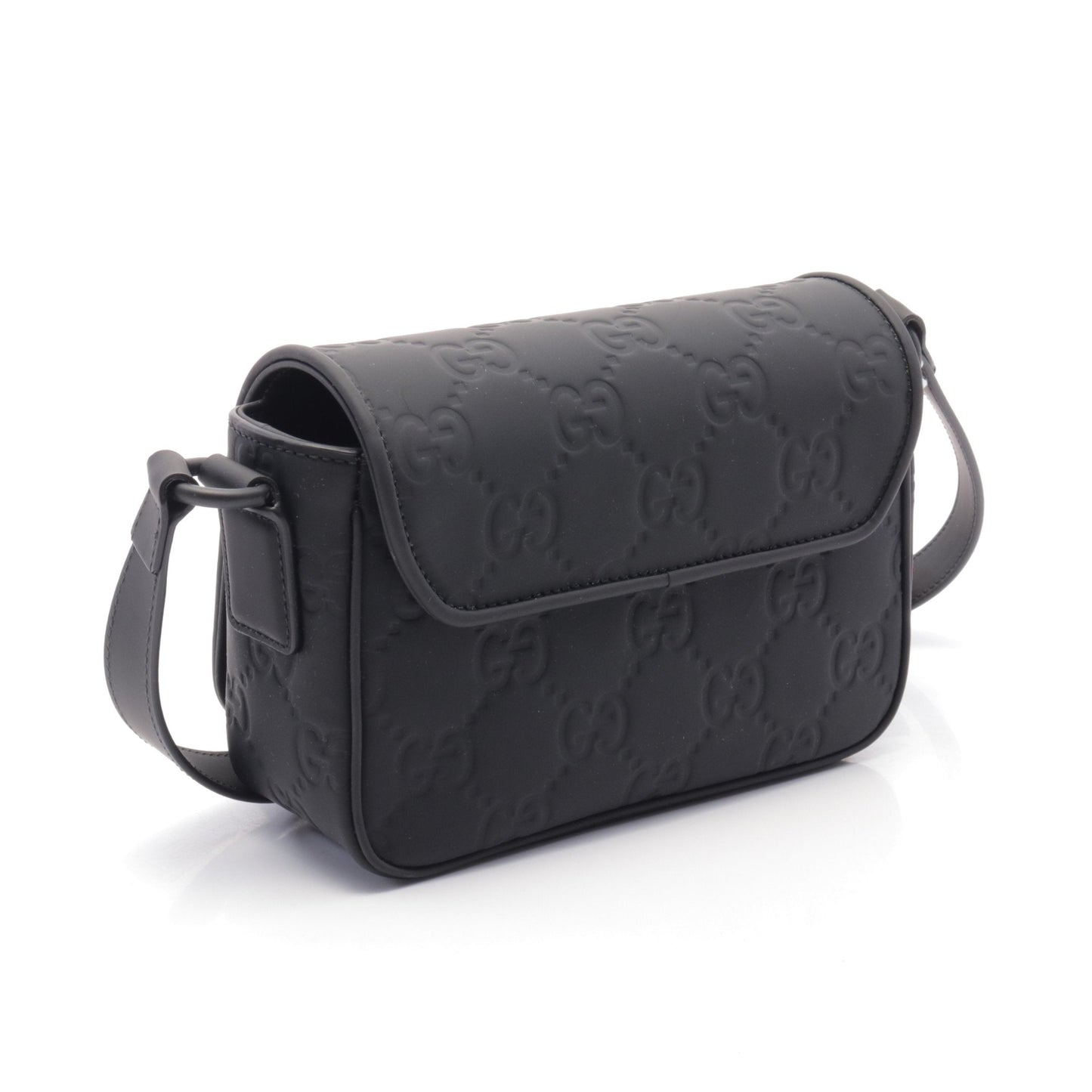 Luxury Gucci Trending 2025 GG Rubber Effect Super mini bag Shoulder bag Rubber Black