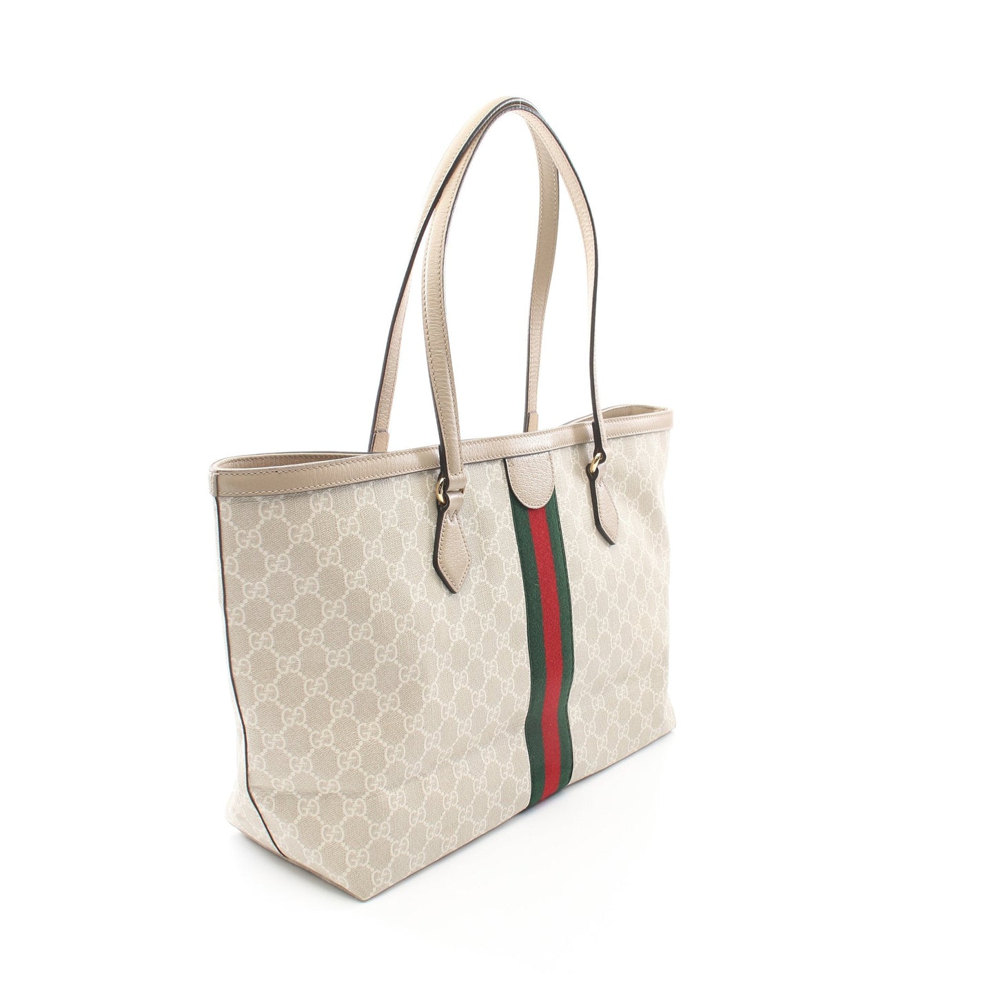 Luxury Gucci Trending 2025 Medium tote Shoulder bag Tote bag PVC Leather Light beige Gray beige Multicolor
