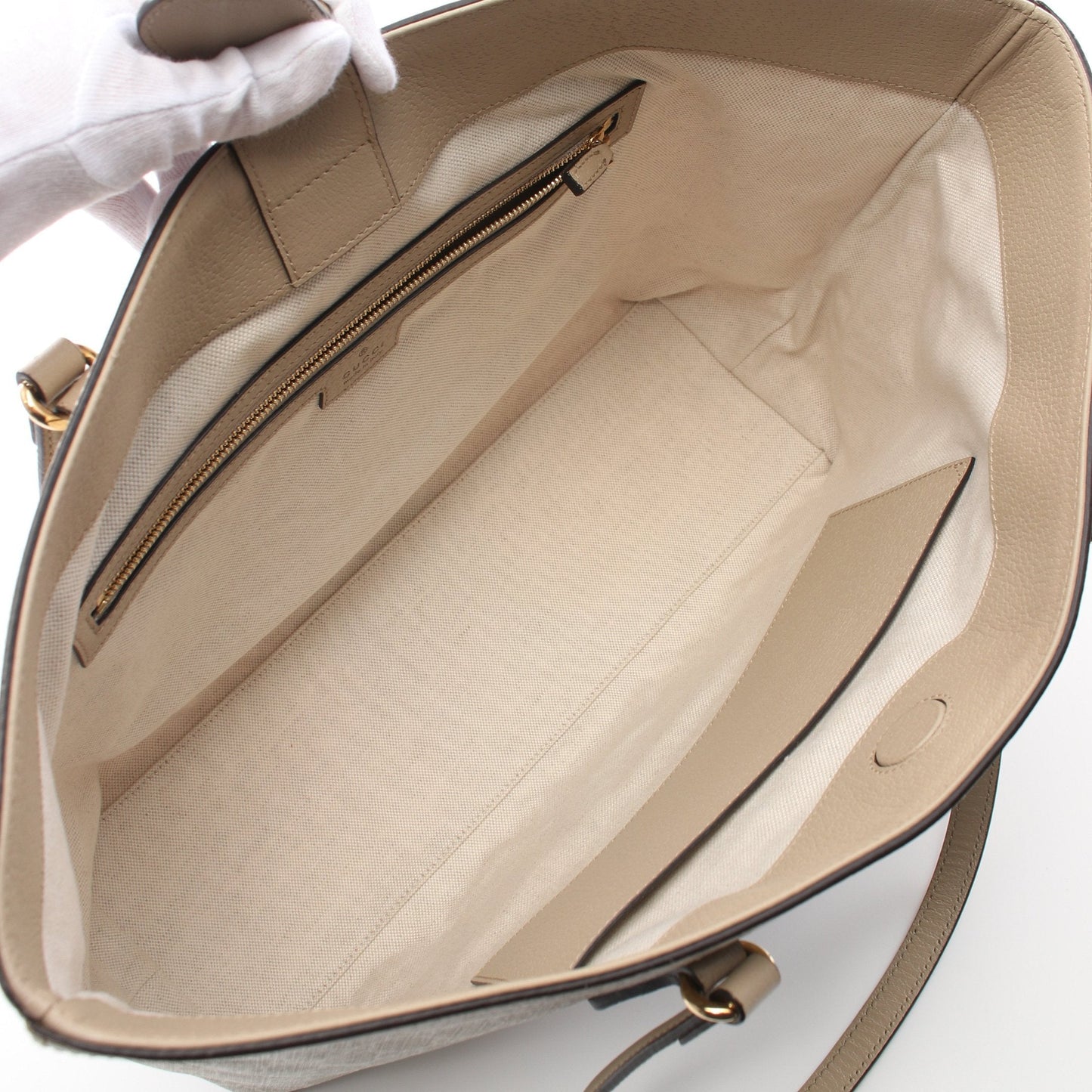 Luxury Gucci Trending 2025 Medium tote Shoulder bag Tote bag PVC Leather Light beige Gray beige Multicolor